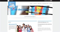 Desktop Screenshot of clubs-ffta.com